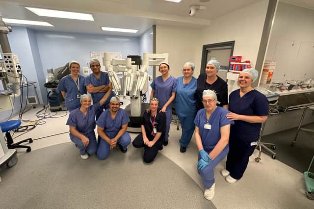 Endometriosis robotic surgery team at Sheffield's Royal Hallamshire Hospital.