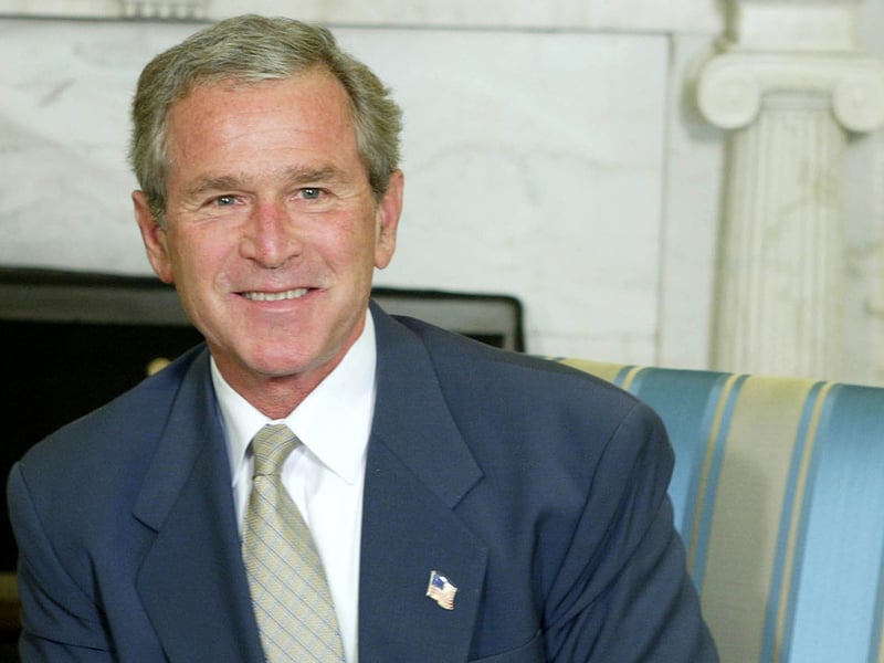 George W. Bush was president of the United States of American in 2004. A member of the Republican Party, he was previously the Governor of Texas from 1995-2000 before being elected President for two consecutive terms in the 2000 and 2004 elections. He was succeeded by Barack Obama.