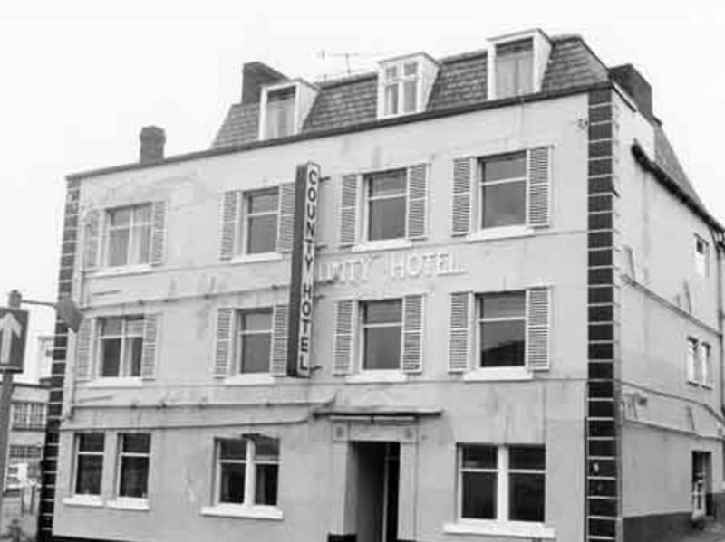 County Hotel, on Howard Street, Sheffield city centre, in September 1985