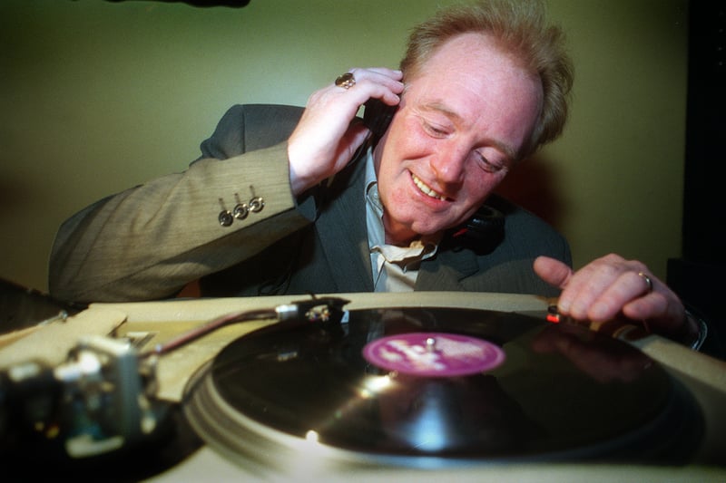 Coronation Street star Les Battersby spins the tunes at Club Nato in October 1998.