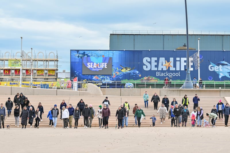 In just one hour, people collected more rubbish from the 2.7 mile coastline than SEA LIFE Blackpool removed across all of its 2023 beach clean