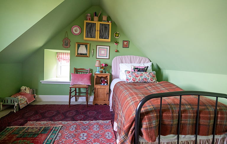 The first of Quiney Cottage's two bedrooms.