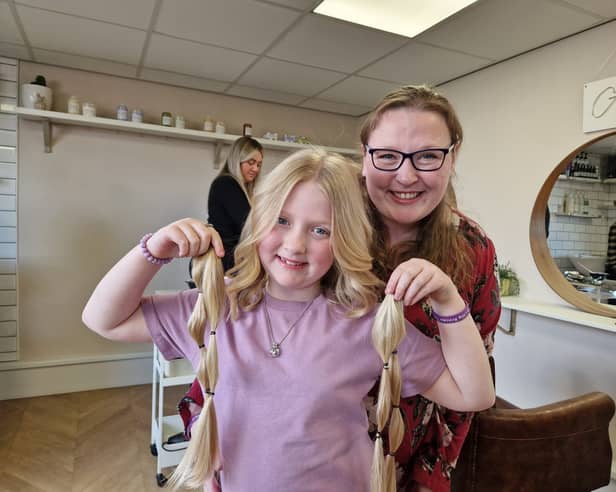 Heidi, aged 8, had 40cm of hair cut off for the Little Princess Trust.
