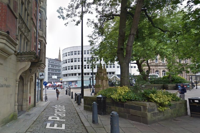 The fourth-highest number of reports of offences that took place in Sheffield in March 2024 were made in connection with incidents that took place on or near East Parade, Sheffield city centre, with 30