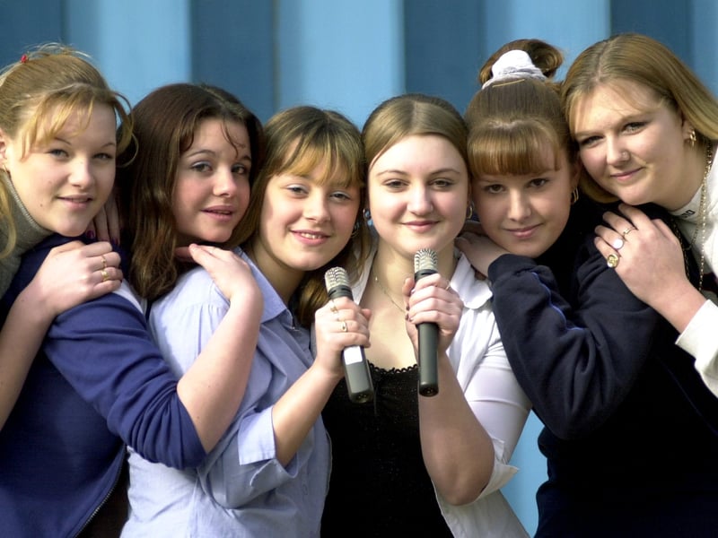 Pupils headed for a recording studio during the school holidays in February 2000 to lay down tracks for a CD release Searching for the Summer'. Pictured, from left, are Ruth Madden, Leanne Shepherd, Emma Pearce, Sarah Whitaker, Stacey Howitt and Samantha May.