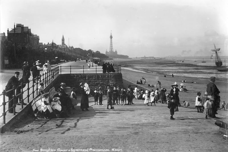 A view along Egremont Promenade towards New Brighton Tower.