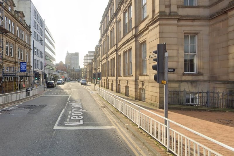 The third highest number of reports of violence and sexual offences in Sheffield in March 2024 were made in connection with incidents that took place on or near Leopold Street, Sheffield city centre, with 11