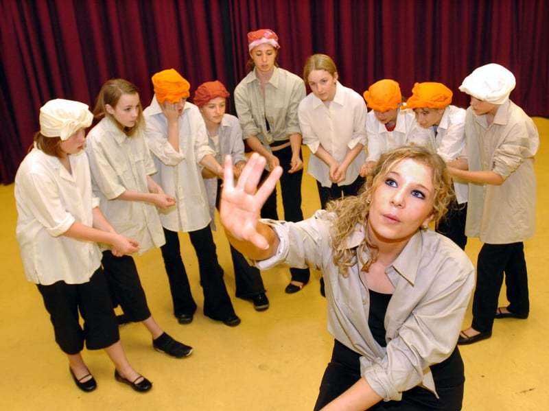 Tapton School production of 'Granny was a Buffer Girl'. Pictured is Rosanna Ridgewick, who plays 'Granny Dorothy', with the Buffer Girls