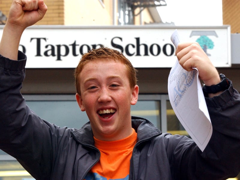 Tapton School pupil James Osborne is over the moon with three A grades in his A-levels