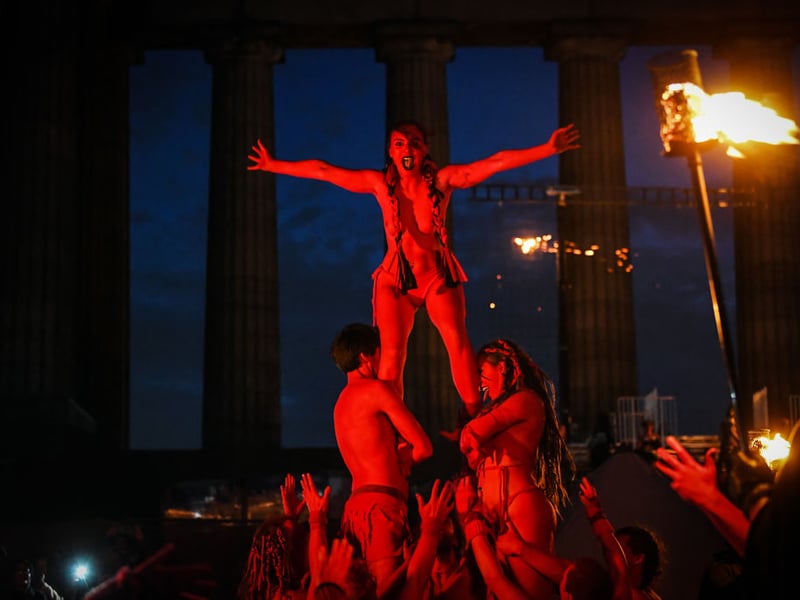 The people and their cattle would walk around or between bonfires, and sometimes leap over the flames or embers.
