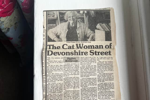 An article in The Star describing Hilda Flower as the 'Cat Woman of Devonshire Street'. Photo: Julie Flower/The Star
