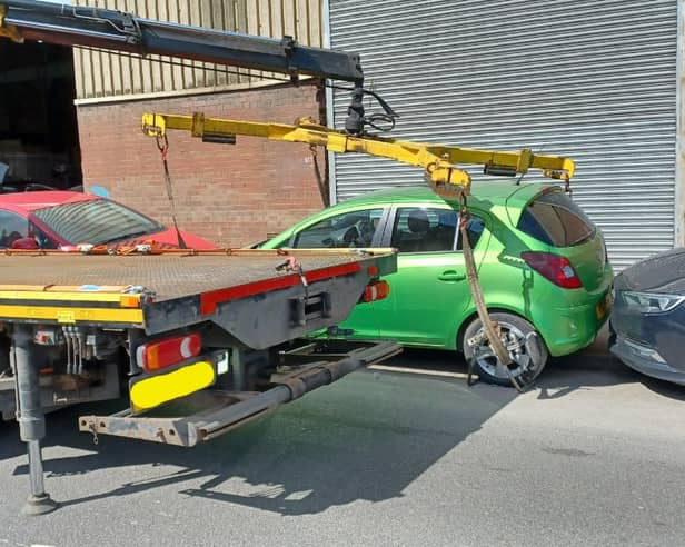 Police teamed up with the DVLA to remove more than a dozen vehicles from the street in Attercliffe, Sheffield