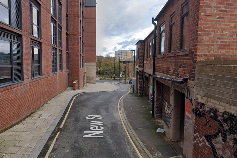 The joint second-highest number of reports of drug offences in Sheffield in March 2024 were made in connection with incidents that took place on or near New Street, Sheffield city centre, with 3
