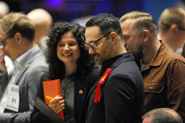 Charlotte Gerada, Labour group leader, and Aaron Bastani.

Picture: Sarah Standing (020524-8083)