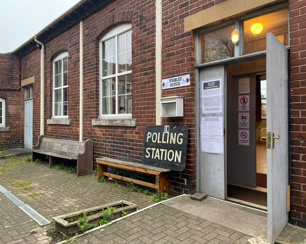 Polling station in Crookes, Sheffield