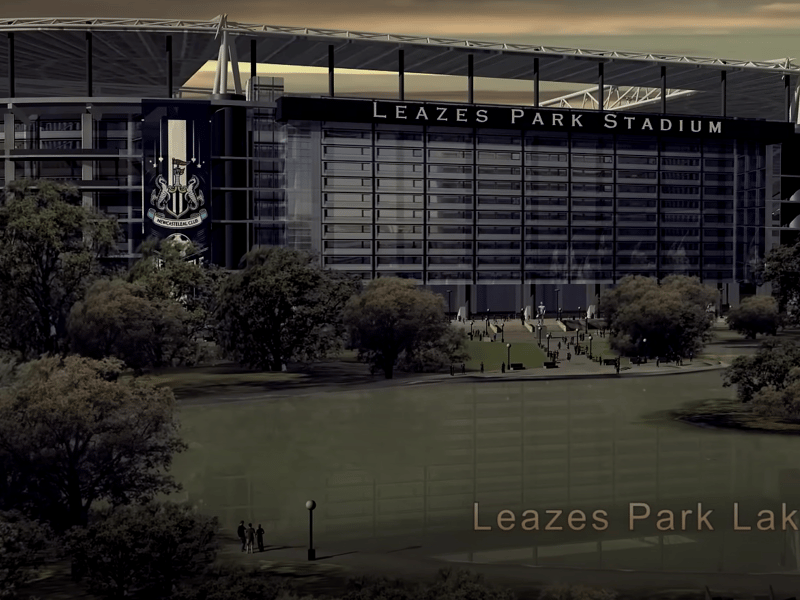This stadium would still dominate the Newcastle skyline due to its location.