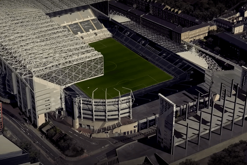 The concept design involves removing the Gallowgate Stand roof and starting the expansion across the road to allow traffic to continue passing through. 