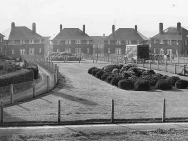 A Procters removal van on the Longley estate, Southey Green, in 1965