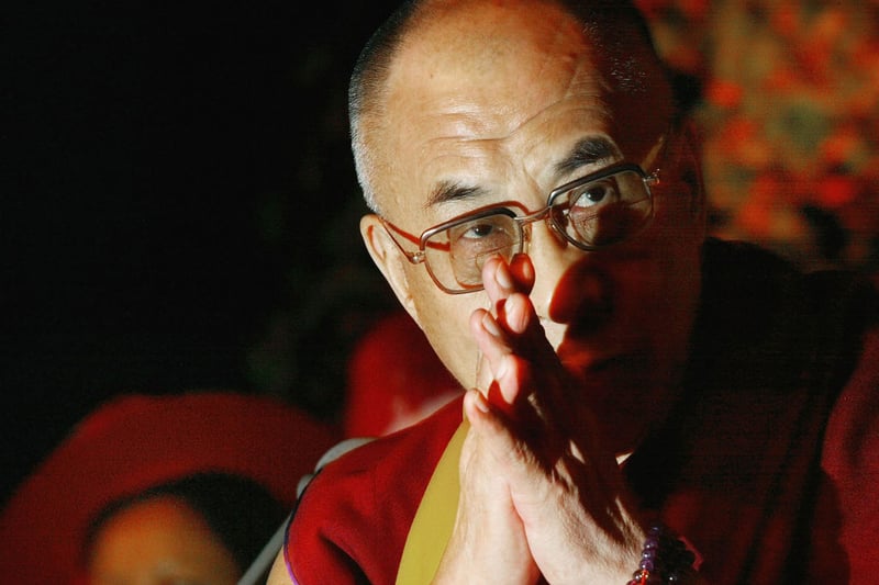 Exiled Tibetan spiritual leader the Dalai Lama addresses supporters May 29, 2004 in Glasgow. The Dalai Lama, who fled Tibet in 1959, went to Dharamsala in northern India and established a government in exile, is on a week long visit to the UK.