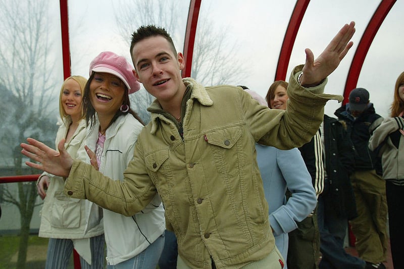 Crowds of people queue up for the auditions to appear on "Big Brother V" at the SECC on February 14, 2004 in Glasgow.