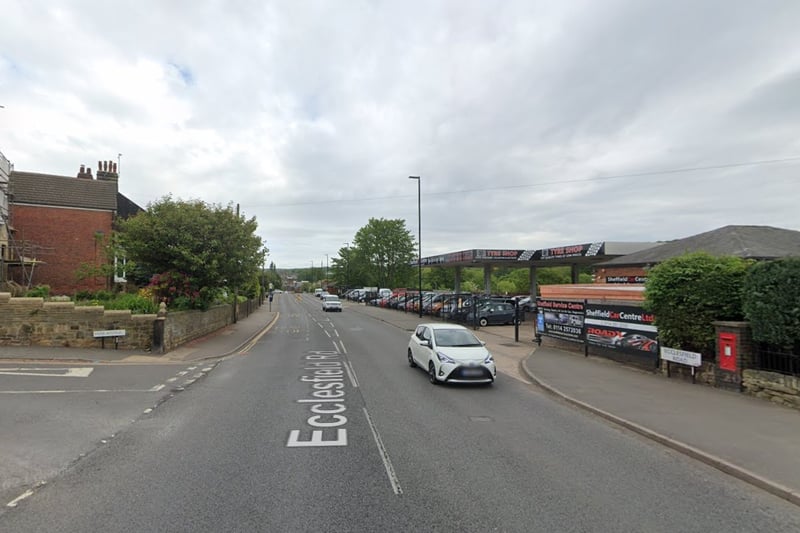 The joint fourth-highest number of reports of antisocial behaviour in Sheffield in March 2024 were made in connection with incidents that took place on or near Ecclesfield Road, Sheffield city centre, with 4