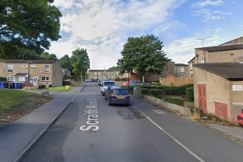 The joint-highest number of reports of criminal damage and arson in Sheffield in March 2024 were made in connection with incidents that took place on or near Scraith Wood Drive, Shirecliffe, with 4