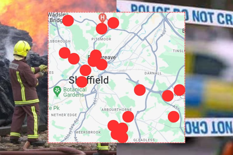 Here are the 19 streets hit hardest by vandals and arsonists across Sheffield, figures show
