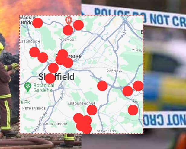 Here are the 19 streets hit hardest by vandals and arsonists across Sheffield, figures show