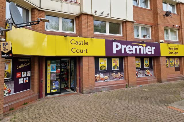 The Premier convenience store on the ground floor of Castle Court, in what was Sheffield's Hyde Park estate