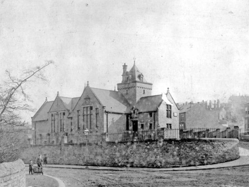 Hunters Bar Council School, at the corner of Sharrow Vale Road and Junction Road, pictured in 1895, two years after it opened