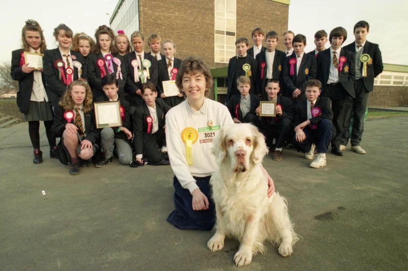 Sophie the clumber spaniel was unofficially adopted by pupils at Pennywell School when she called in back in January 1992.