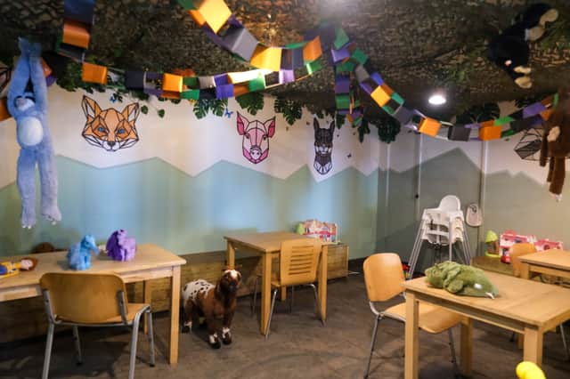 The child-friendly cafe at Mayfield Alpacas, in Ringinglow, Sheffield