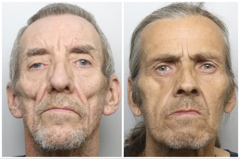 David Jones, left, 49, of Mount Tabor Street, Pudsey, and Kevin Brown, 58, of Town Street, Bramley, were jailed for 45 months and 28 months respectively after both admitting dealing in class A drugs. The dealers were caught by police selling crack and heroin from a car in Bramley in August.
