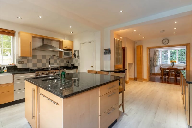 The beautiful open aspect breakfast kitchen includes a range oven, extractor fan, dishwasher and freezer