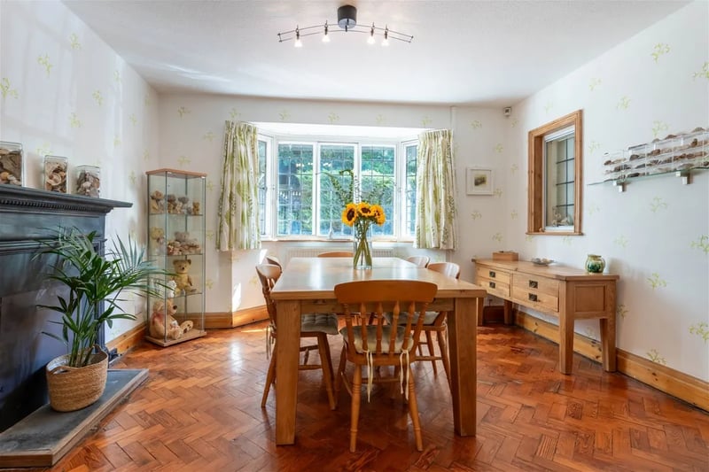 The home offers an impressive five reception rooms