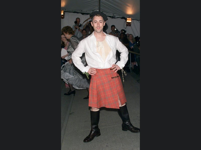 During the 2001 Met Gala – with the theme of Jacqueline Kennedy: The White House Years – Alan Cumming was an early risk taker with his kilt, which didn’t quite meet the brief but was undoubtedly a standout. 
