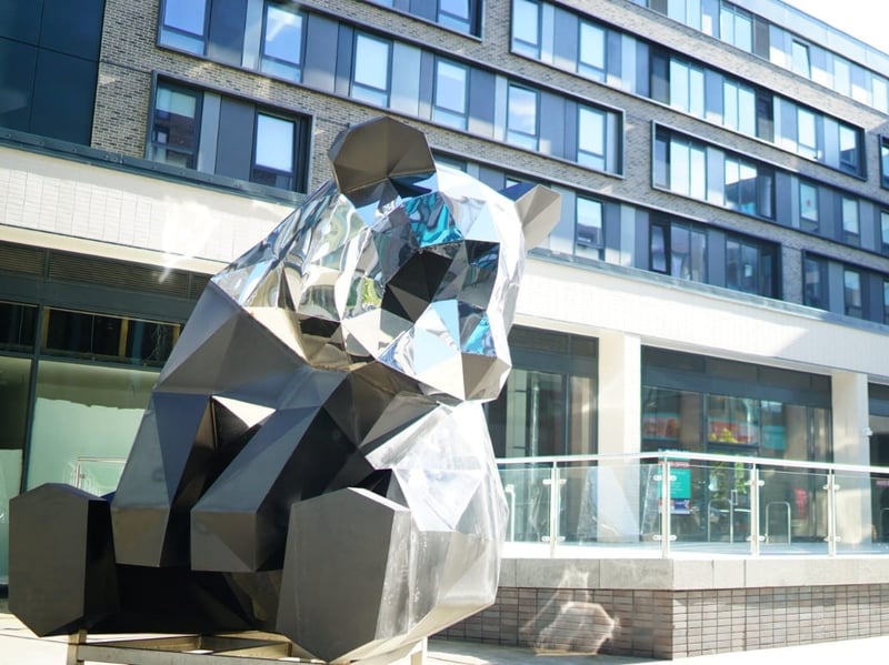 This giant panda sculpture, nicknamed Hendo after Sheffield's favourite sauce, can be seen in New Era Square, just off Bramall Lane. The four-metre high artwork is one of three pandas at the site, with the others, a small panda sitting on a bench and a third clambering up the side of a pillar, known as Little Mester and Coe Coe respectively.
