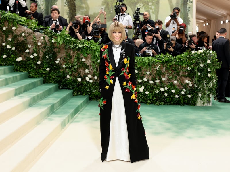 Anna Wintour attends The 2024 Met Gala Celebrating "Sleeping Beauties: Reawakening Fashion". 
