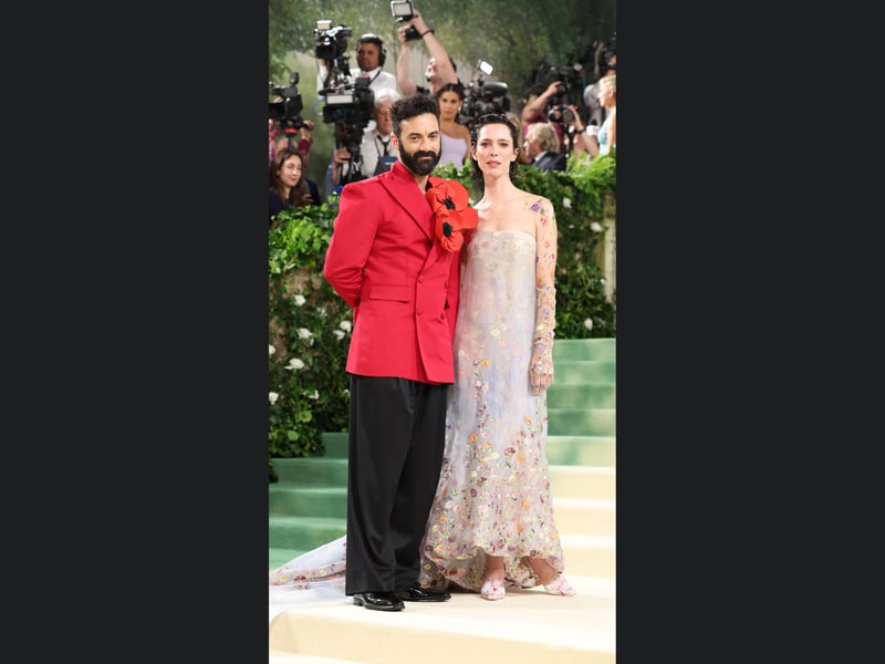 Morgan Spector and Rebecca Hall attend The 2024 Met Gala Celebrating "Sleeping Beauties: Reawakening Fashion".
