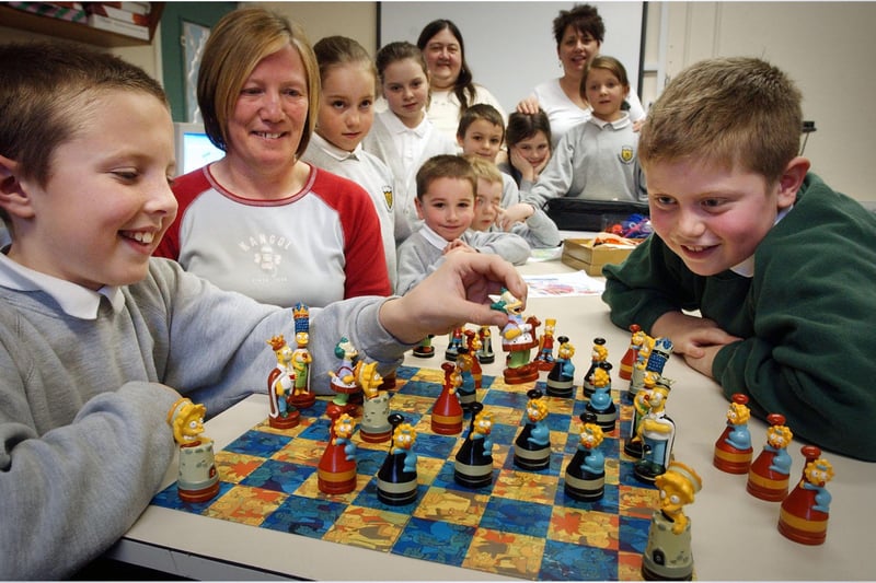 Jake Jenkins and Robbie Middlebrook were enjoying their game of chess with a difference in this photo from 19 years ago.