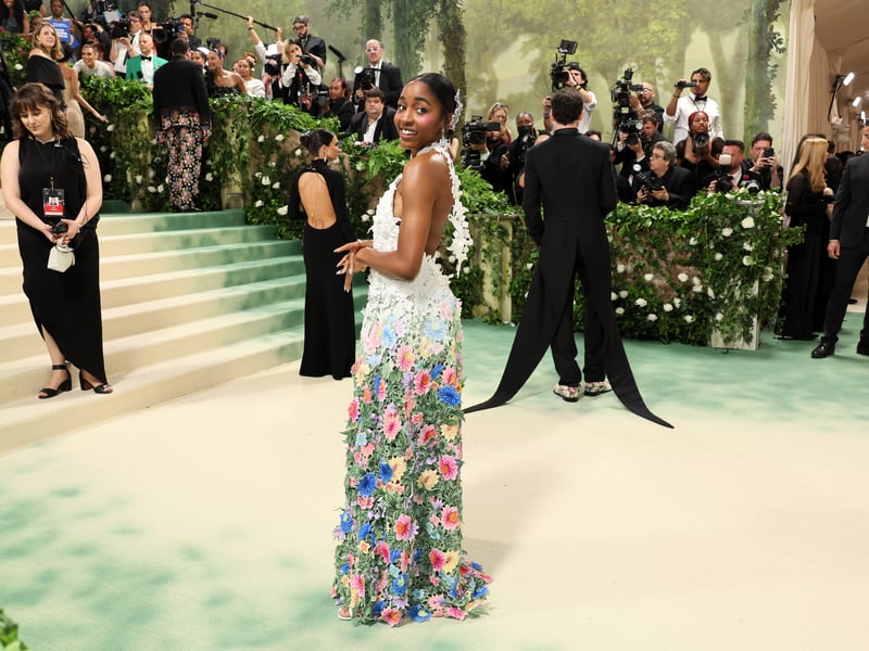 Ayo Edebiri attends The 2024 Met Gala Celebrating "Sleeping Beauties: Reawakening Fashion".