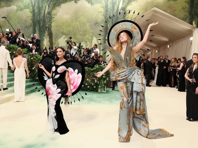 Demi Moore and Harris Reed attend The 2024 Met Gala Celebrating "Sleeping Beauties: Reawakening Fashion".