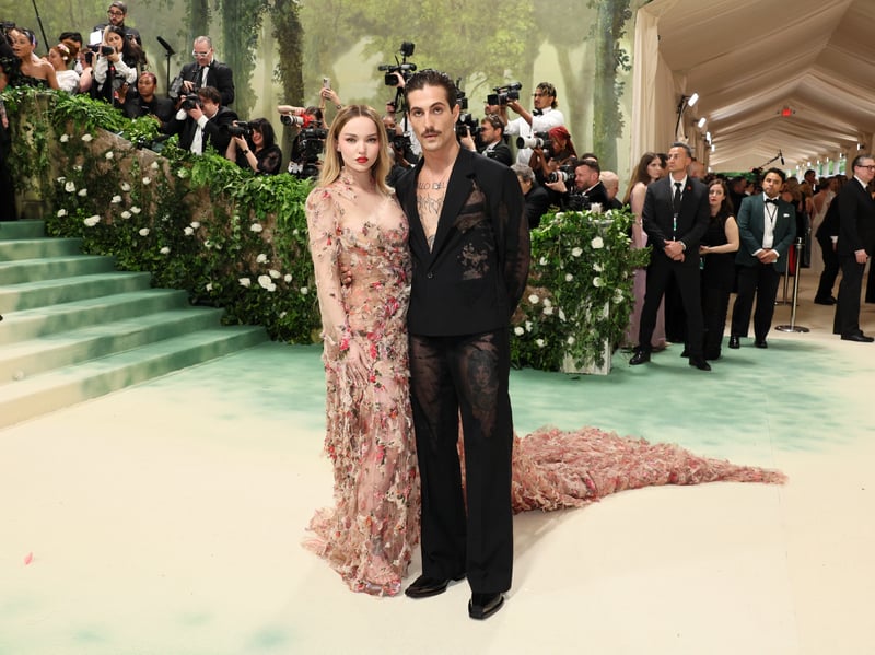 Dove Cameron and Damiano David attend The 2024 Met Gala Celebrating "Sleeping Beauties: Reawakening Fashion".