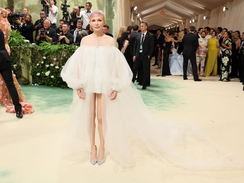 Michelle Williams attends The 2024 Met Gala Celebrating "Sleeping Beauties: Reawakening Fashion".