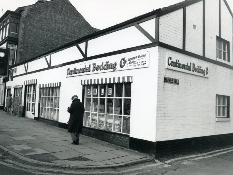 Continental Bedding on Church Street, Blackpool, opposite Park Road.  The building burned down in 1988 . 