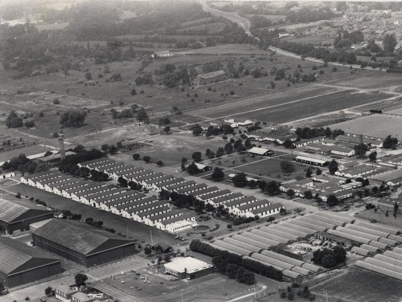 Birds eye view of Kirkham Prison site in 1988