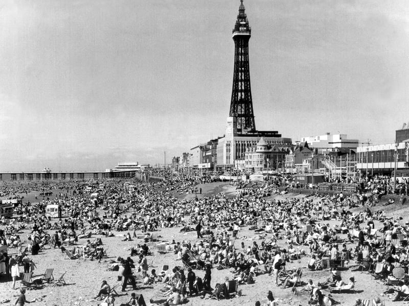 Blackpool beach in 1988