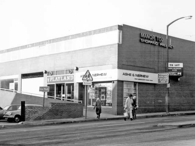 Manor Top Shopping Precinct, on City Road, Sheffield, in 1976