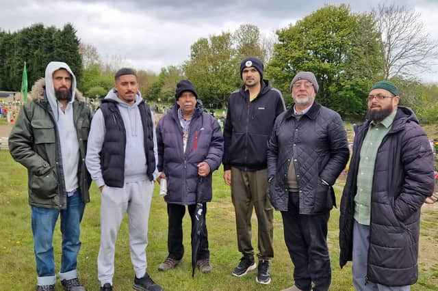 Members of the Sheffield Muslim Burial Council. Many of them spoke of how knowing their loved ones' graves may be flooded was haunting them well after their burial.