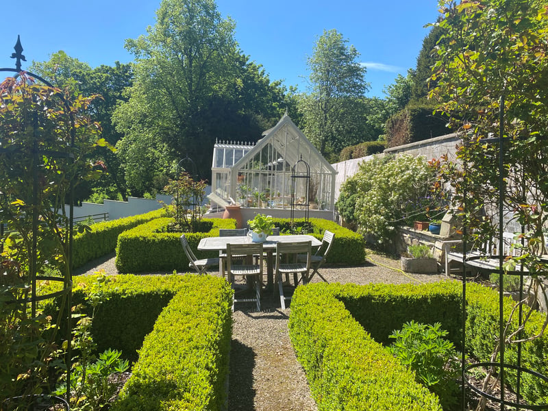 The current owners have recently constructed a Hartley Botanic greenhouse near their restored walled garden, which overlooks a tennis court.
Edward Douglas-Hume, of selling agent Knight Frank, says: “That whole area creates a beautiful place to have outside dining and parties and looking down towards the tennis court is a really nice part of the garden.”